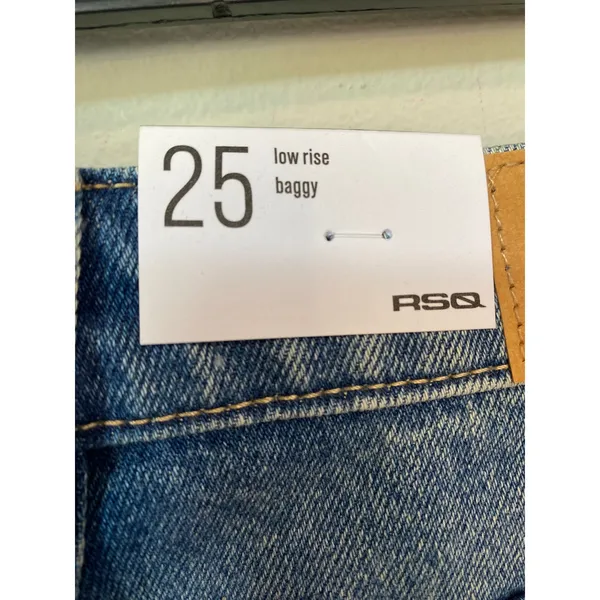New RSQ Low Rise Baggy Jeans Light Wash Women’s Size 25 Y2K - Image 2