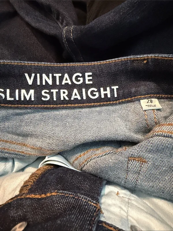 J. CREW dark wash vintage slim straight jeans - Image 4