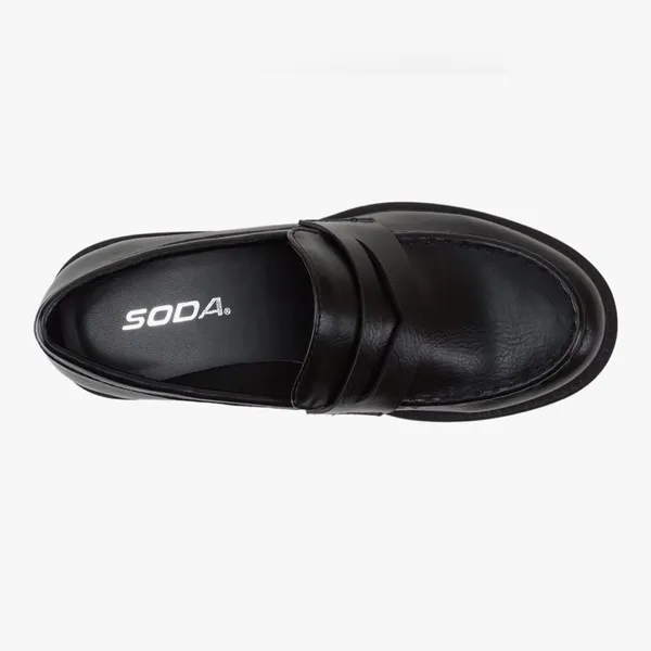 NEW Soda “HENDER” Round Toe Low Heel Lug Sole Platform Penny Loafer Shoe 10 - Image 5