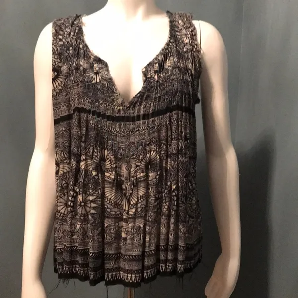 Free People one paradise stars tank pin-tucked embroidered tank triple tie back - Image 4