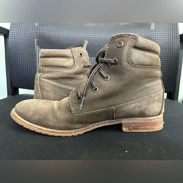 Steve Madden Womens Size 7.5M Brown Leather Zip Ankle Fashion Boots Bootie - Image 5