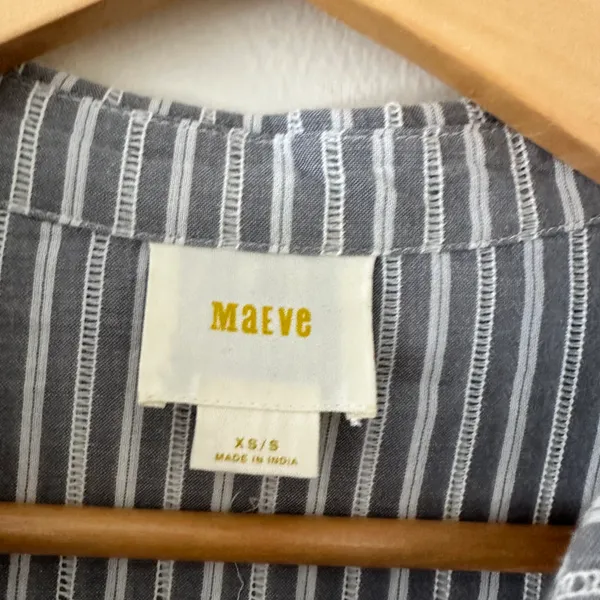 Maeve Betty Oversized Stripe Boho Blouse Sz S - Image 4