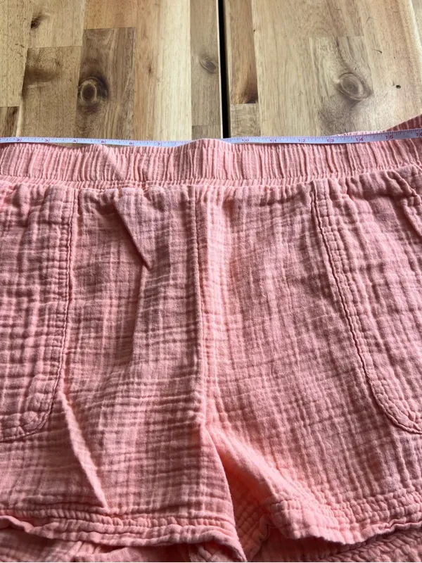 GAP Peach Gauze Shorts Women’s Large Elastic Waist Cotton Summer - Image 9