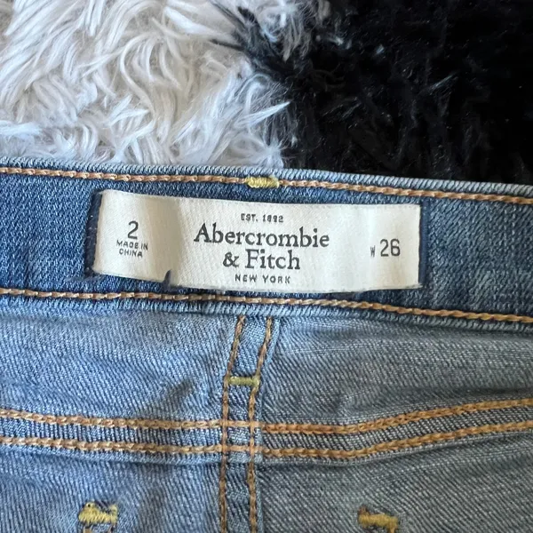 Abercrombie & Fitch‎ Jean Denim Shorts Womens Size 2 Rolled Cuff - Image 5