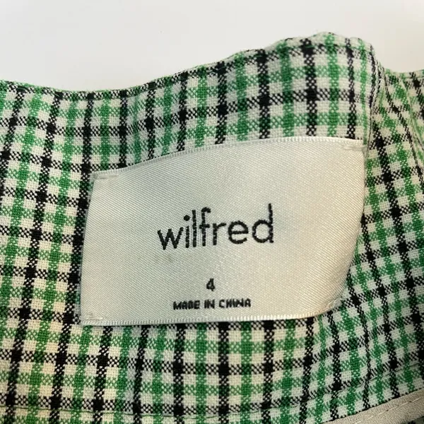 WILFRED Aritzia Gelas High Rise Paperbag Waist Gingham Paid Picnic Shorts Size 4 - Image 12