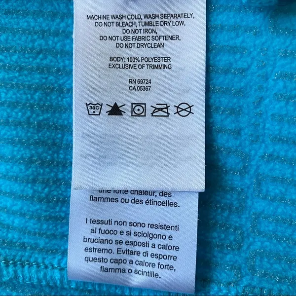 Columbia Women's Thermal Coil Zip-Up Hooded Fleece Jacket Turquoise size XS - Image 7