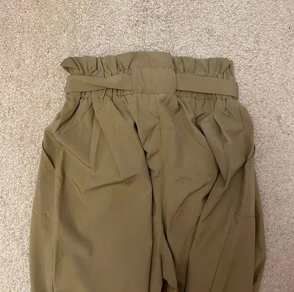 SheIn Tan Paperbag Pants - Image 3