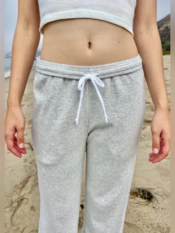 Brandy Melville Anastasia Waffle Sweatpants - Image 2