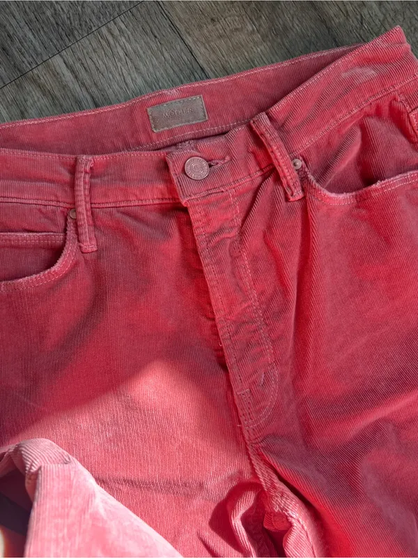Mother The Cha Cha Chew Pink Corduroy Pants Size 28‎ - Image 11
