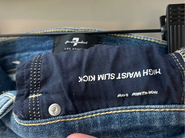 Seven For All Mankind High Waist Slim Kick Jeans Nwt- Size 26 - Image 5