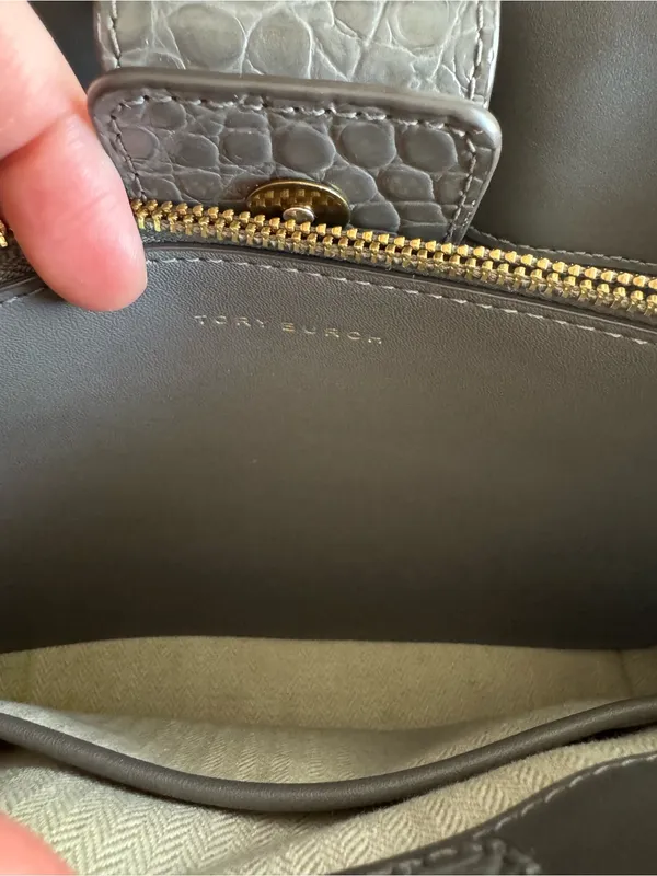 Tory Burch Walker Small Croc Embossed Satchel - Image 9
