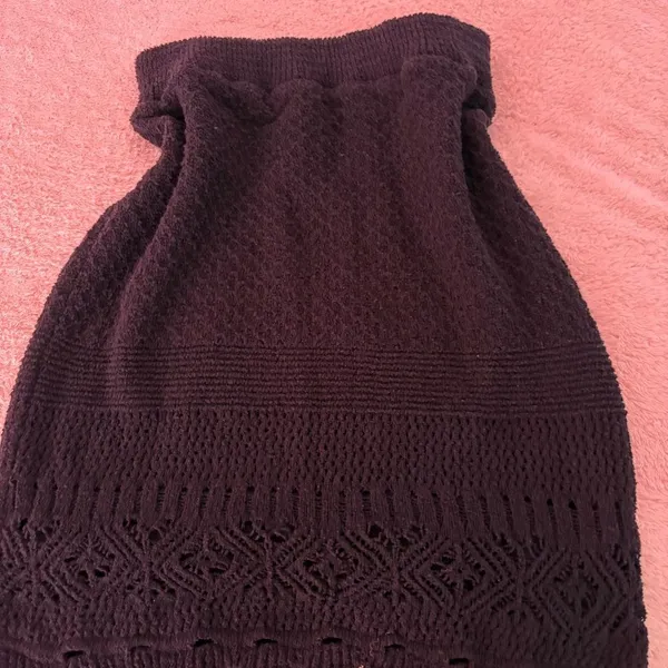 Anthropologie‎ Crochet Skirt Mini Black Size M Nwt - Image 2