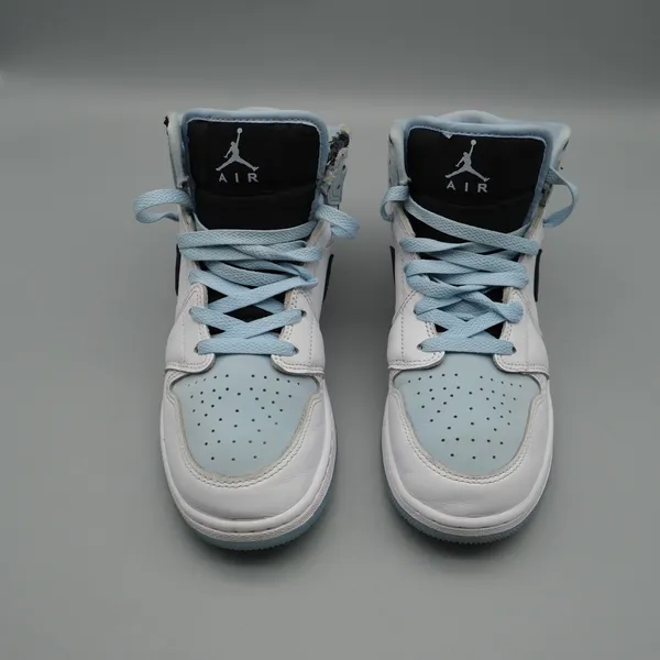 Jordan 1 Mid SE GS Ice Blue Black White DV1337-104 5.5Y Women 7 Sneaker - Image 12