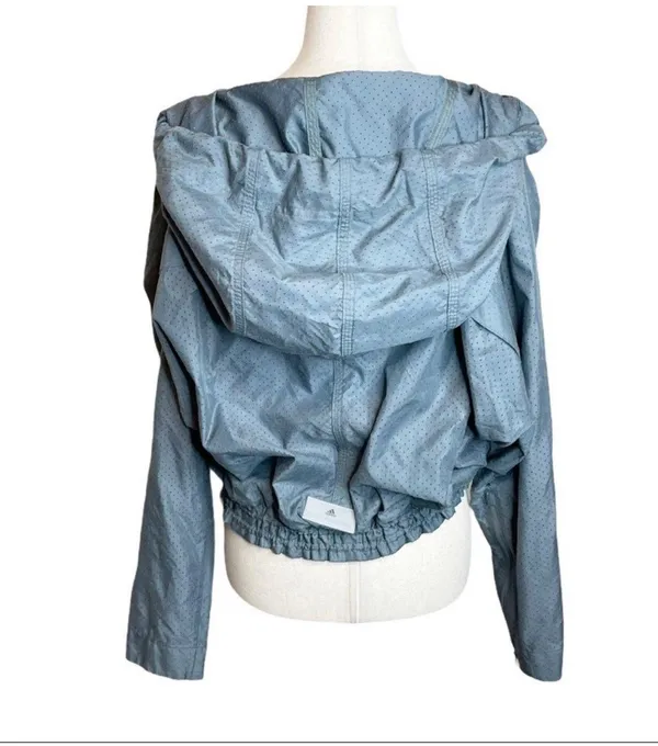Adidas x Stella McCartney Gray Mesh Hooded Jacket - Image 2