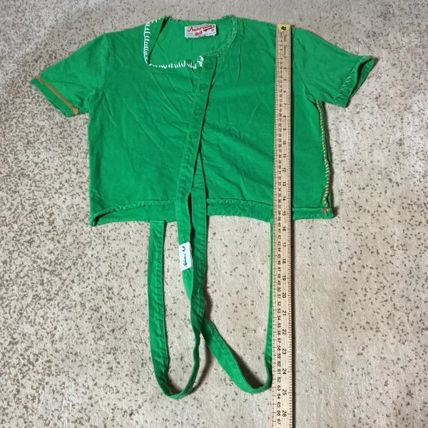 Andersson Asymmetrical‎ Bell Green Reworked Deconstructed Crop Top ATB969W XS - Image 2