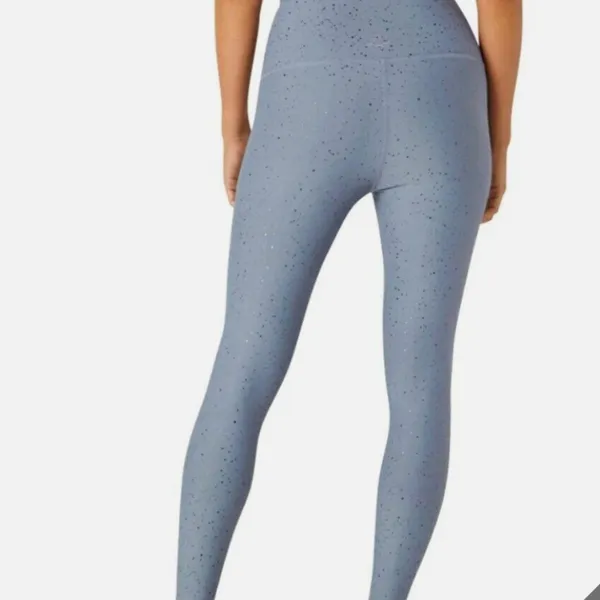 Beyond Yoga Alloy Sparkle High waisted Midi Legging in Blue & Shiny Sparkle XS - Image 3