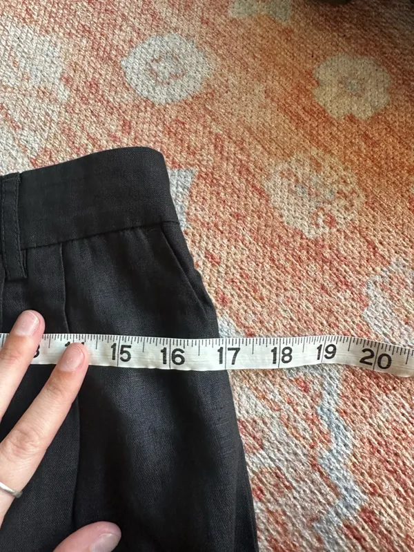 NWT Quince 100% European Linen Pleated Trouser black size 8 - Image 7