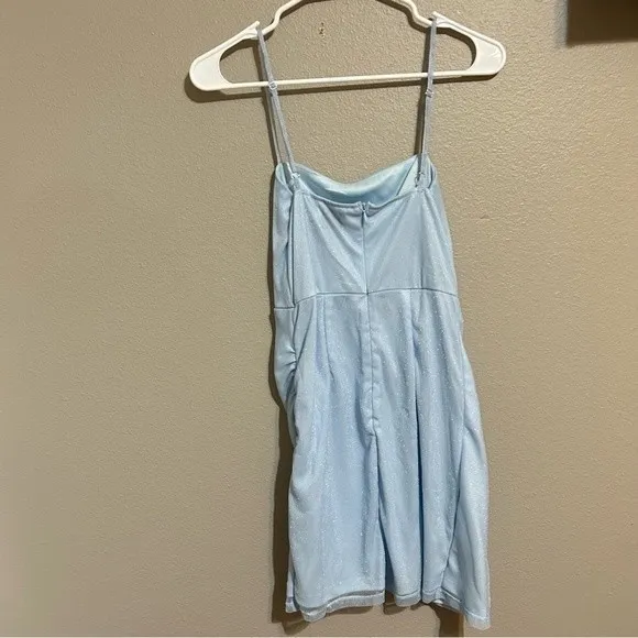 Princess Polly Ocenaia blue shimmer cocktail party mini dress women size small 4 - Image 6