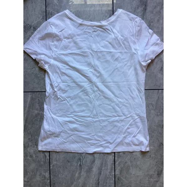 Quince Cotton Modal Scoop Neck Tee White Short Sleeve L LB19600-JDAVN01-24161 - Image 7