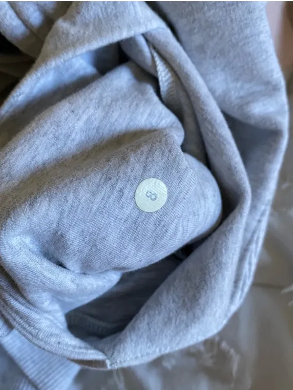 Lululemon On The Daily Hoodie Heathered White / Butter Pink size 8 - Image 8