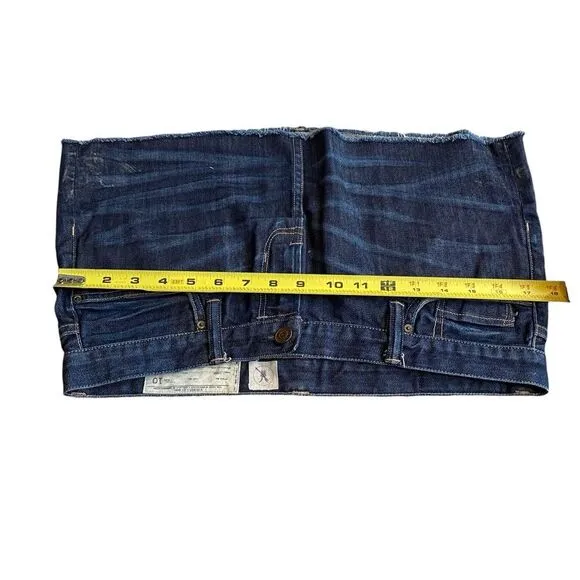 All Saints Spitalfields‎ 10 Micro Mini Denim Jean Skirt Frayed Short Y2K - Image 10