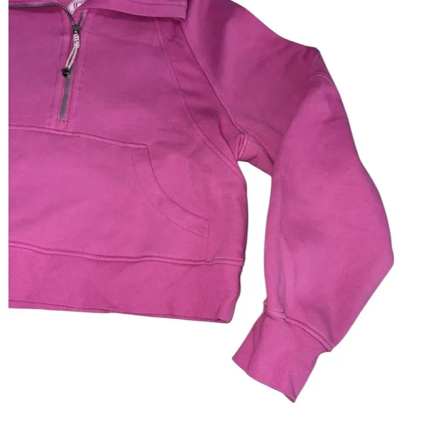Lululemon Scuba Funnel Neck half Zip Hoodie Sonic Pink XS/S - Image 6