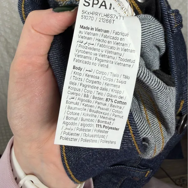 Spanx Dark Wash Jean-ish Flare High Rise Jeans‎ - Image 5