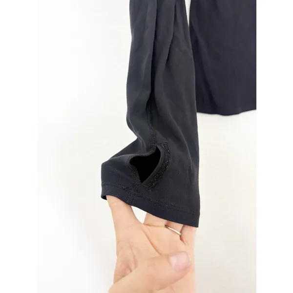 Lululemon Ethereal Long Sleeve Top Black Wrap Turtleneck Lightweight Stretch - Image 9