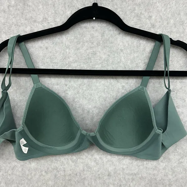 Aerie Real Free Full Coverage Bra 34B Sage Green Underwire - Image 6