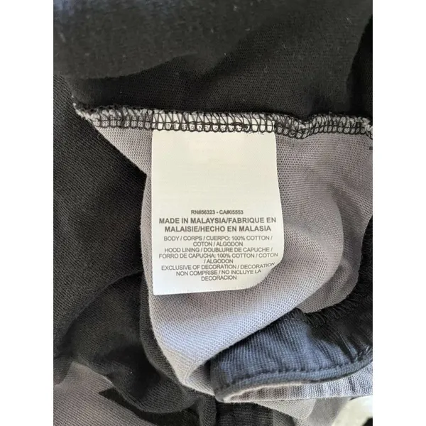 Nike Black Geometric Print Pullover Hoodie Logo Sweatshirt Size Small - Image 5