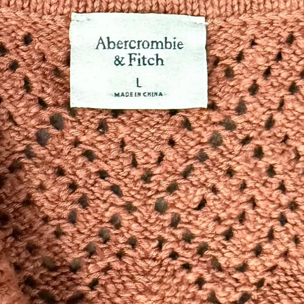 Abercrombie and Fitch Brown Thong Knit Crochet Halter Strappy Bodysuit Size L - Image 6