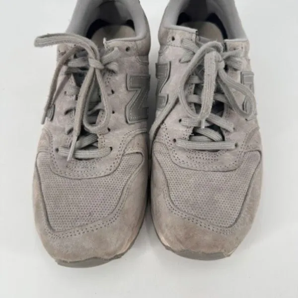 New Balance 696 Classic Women's Running Shoes WL696WPG Gray Suede Size‎ 9 - Image 2