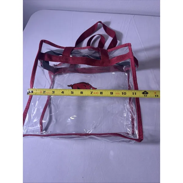 Clear Red Stadium Approved Shoulder Bag‎ Tote Arkansas Razorback Hogs Purse - Image 4