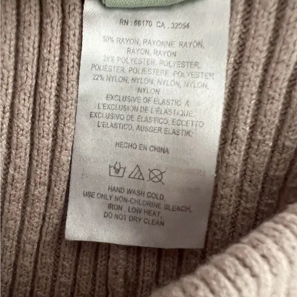 Anthropologie Ribbed Cowl Neck Sweater Set in Dusty Rose - Image 9