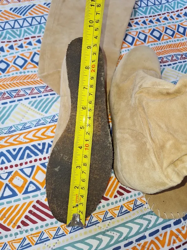 Michele Negri Suede Whipstitch Wedge Over The Knee OTK Sock Boots UK 3.5 US 6 - Image 20