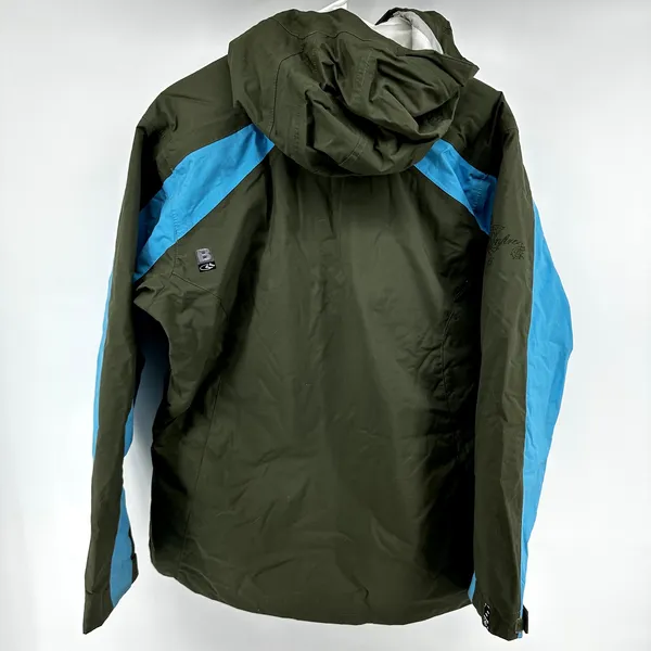 Bonfire Fusion Reign Snowboarding Hooded Jacket Colorblock Green Blue Large - Image 9