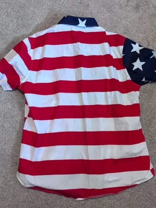 Fifth Sun Unique Red White & Blue Patriotic Stars and Stripes Striped Shirt - Image 4