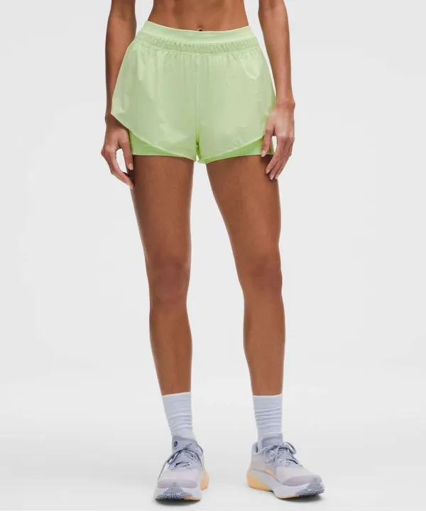 ✨Lululemon Translucent 2-in-1 High-Rise Lemongrass 3” Sz XXS Shorts✨ - Image 2