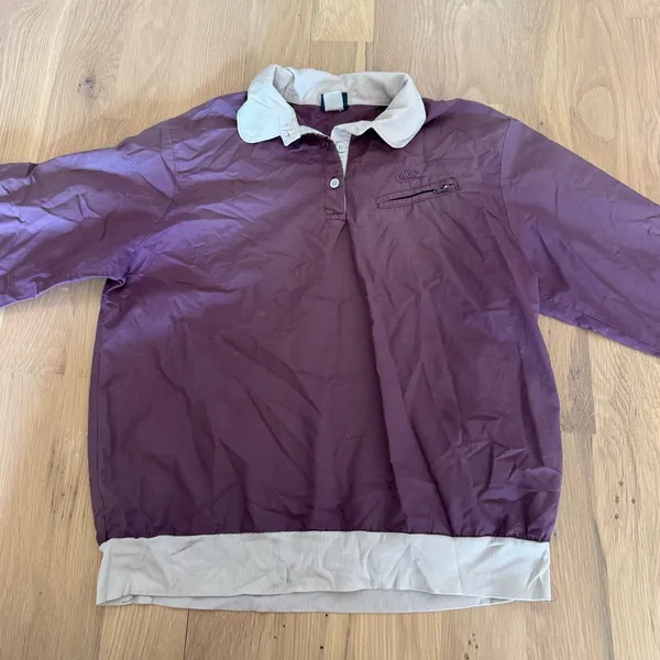 Vintage 80s Nike Retro Sport Windbreaker Polo Shirt - Image 3