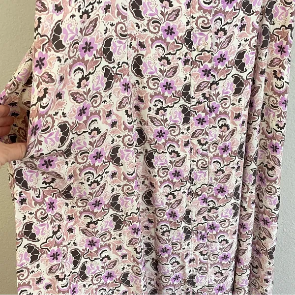 Z Supply x Evereve Floral‎ Shirt Maxi Dress NWT Size Large - Image 8