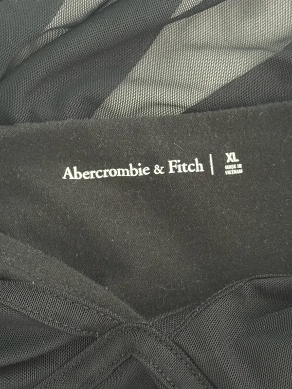 Abercrombie & Fitch Long Sleeve Mesh Top in Black - Image 4