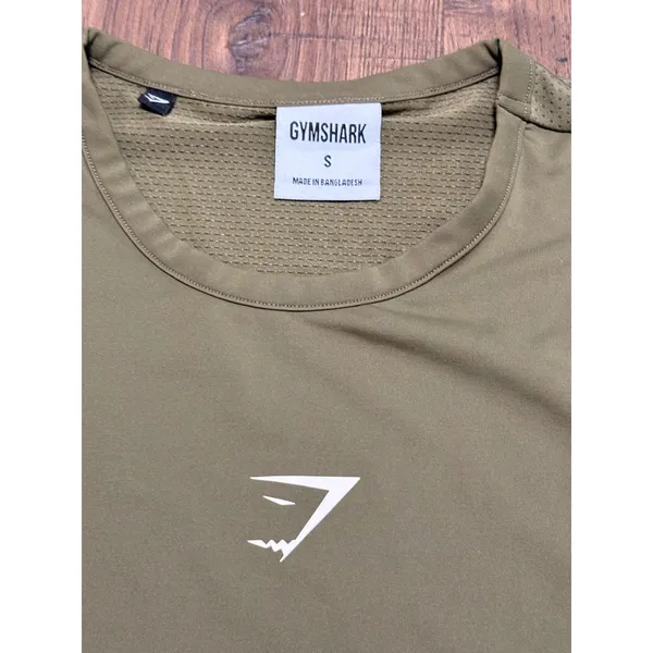 Gymshark Womens Olive Green Mesh Back Cropped Muscle Tank Top Small - Image 4