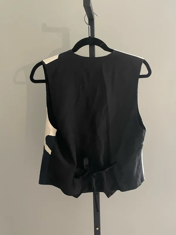 Vintage 80s Billie Martin Cow Print Vest Size Small - Image 2