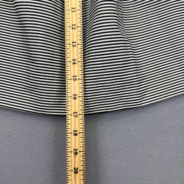 Alice + Olivia Black White Striped‎ A-Line Mini Skirt Size 6 Exposed Zipper - Image 6