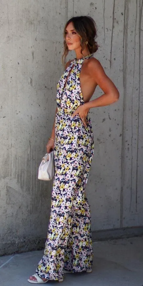 NWT VICI Bluma Floral Halter Jumpsuit Size L - Image 4