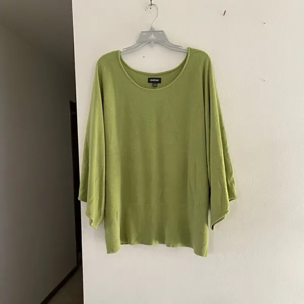 Avenue Ribbed Dolman Sleeve Sweater New with Tags Size 26/28 Green - Image 2