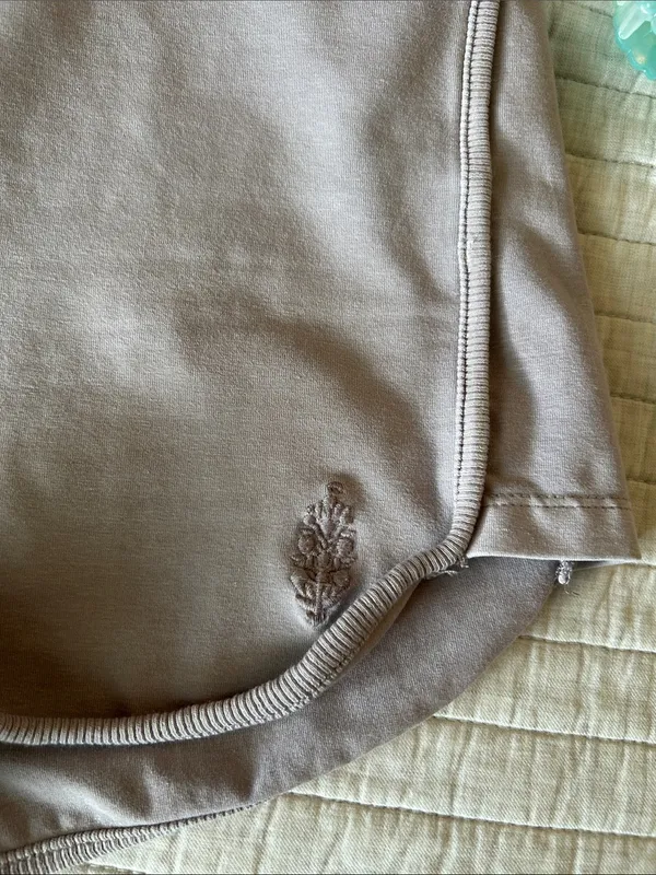 Free People Movement Limitless fold over retro Shorts Oyster M NWOT - Image 4
