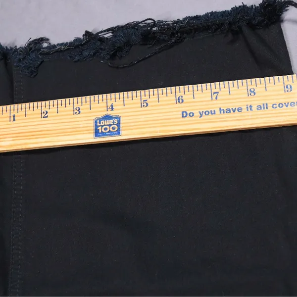 Reformation Stretch Flood Jeans Women 24 Black High Rise Wide Leg Raw Hem Denim‎ - Image 13