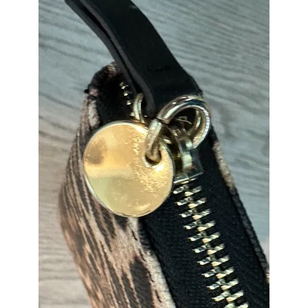 Nine West Cheeetah Black Gold Zip Wallet - Image 9