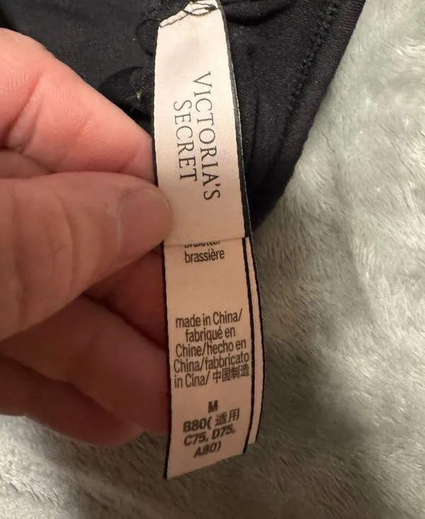 Victoria's Secret Black Bralette with Branded Straps - Image 3